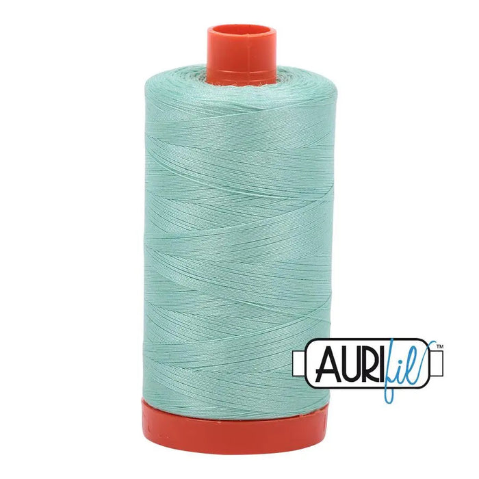 2835 Medium Mint Aurifil Cotton 50wt Large Spool||color:2835 Medium Mint