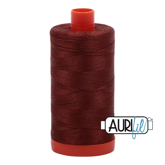 4012 Copper Brown Aurifil Cotton 50wt Large Spool||color:4012 Copper Brown