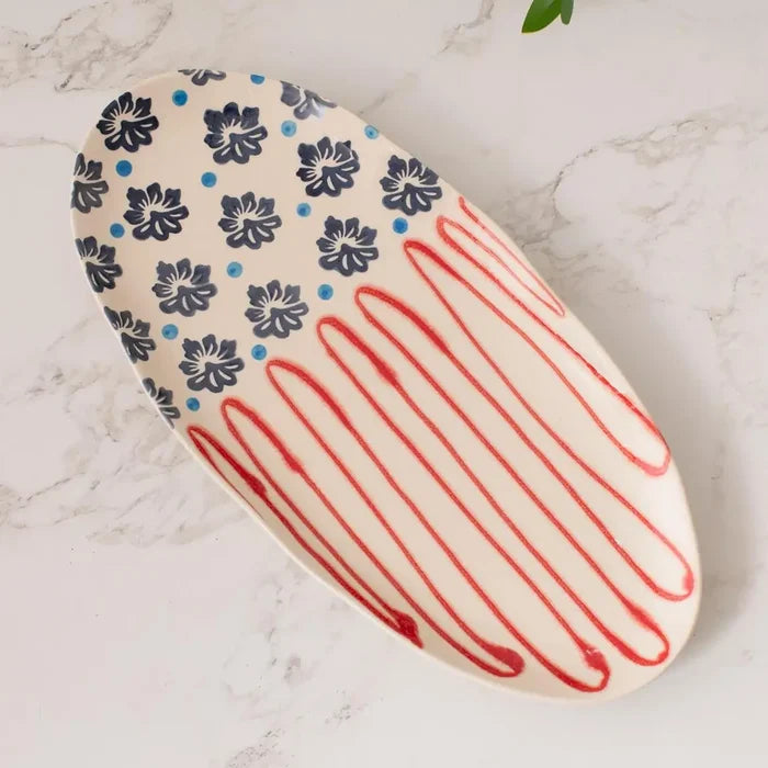 Americana Folk Art Platter - Madison's Niche