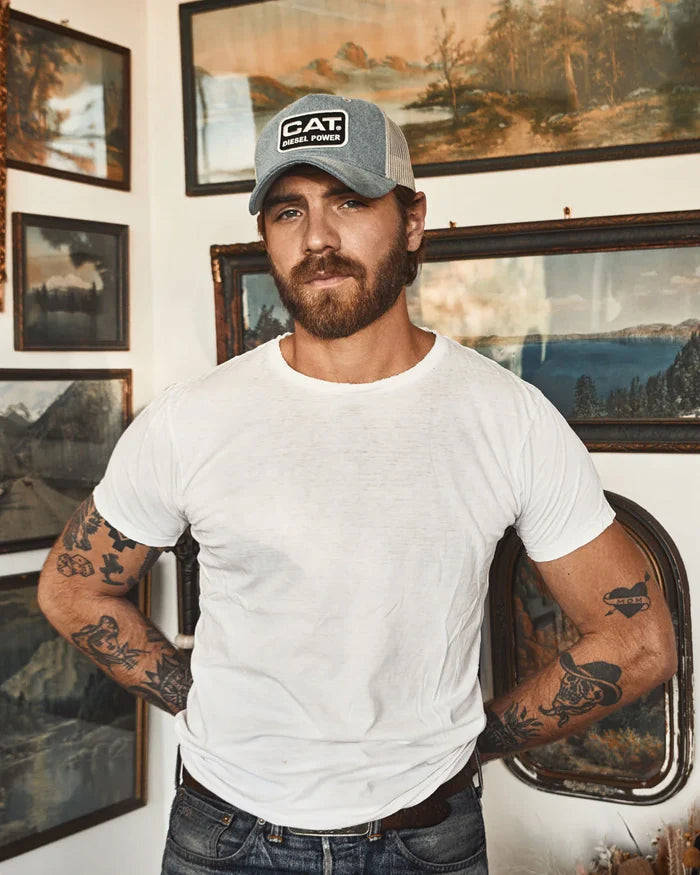 Avery Ranch CAT Trucker Hat - Blue Denim