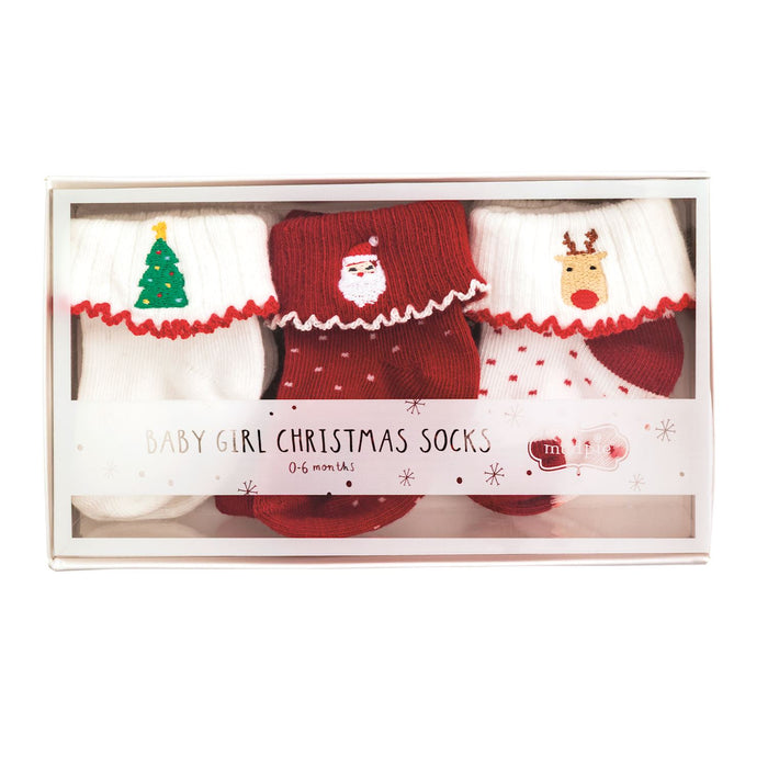 Baby Girl Christmas Sock Set