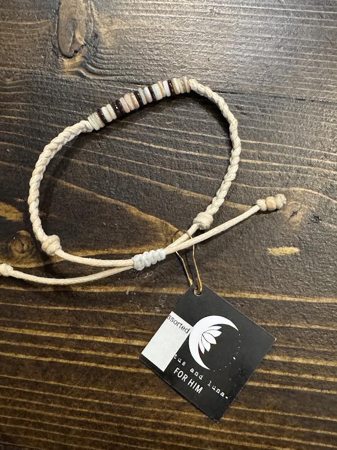 Braided Puka Bracelets- Assorted