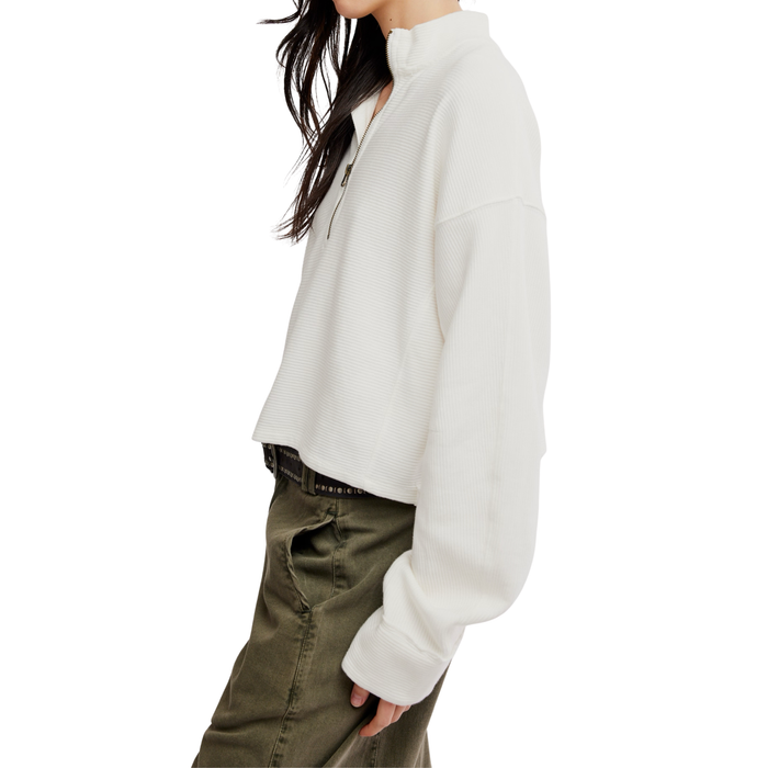 Celeste Quarter Zip in Ivory