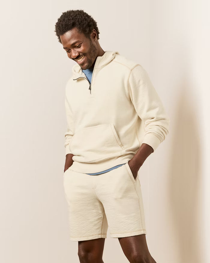 Cirrus Breeze Half-Zip Hoodie in Natural - Madison's Niche