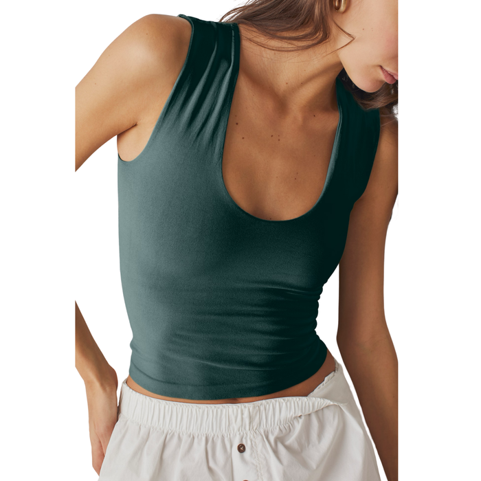 Clean Lines Muscle Cami in Midnight Mountain