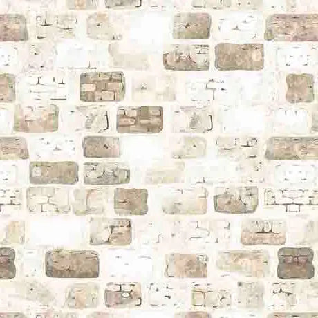 Cream Taupe Castle Wall Wideback Cotton Fabric per yard