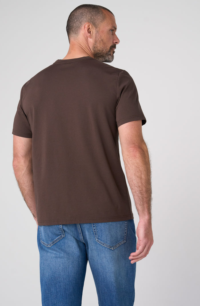 Crew Neck Tee in Brown