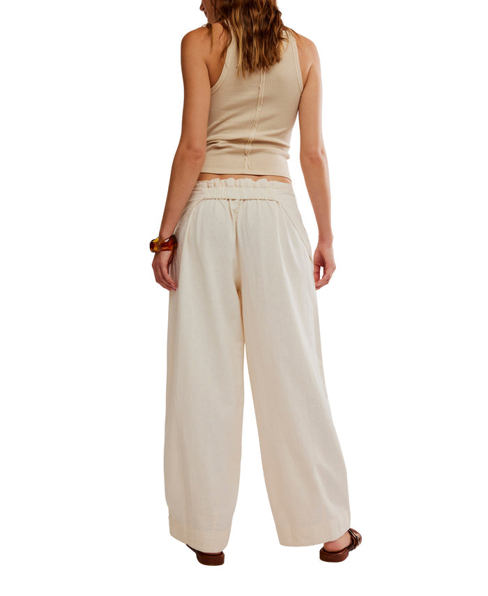 Demi Cotton-Linen Pants in Tea Cookie - Madison's Niche