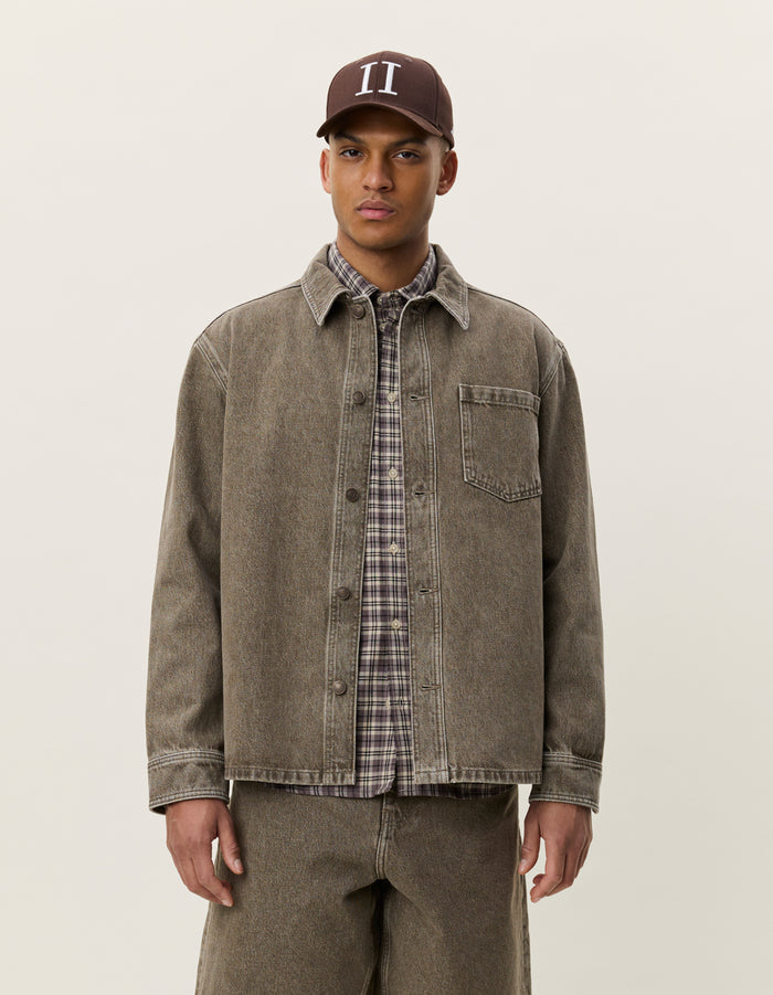 Denim Overshirt - Light Brown Wash