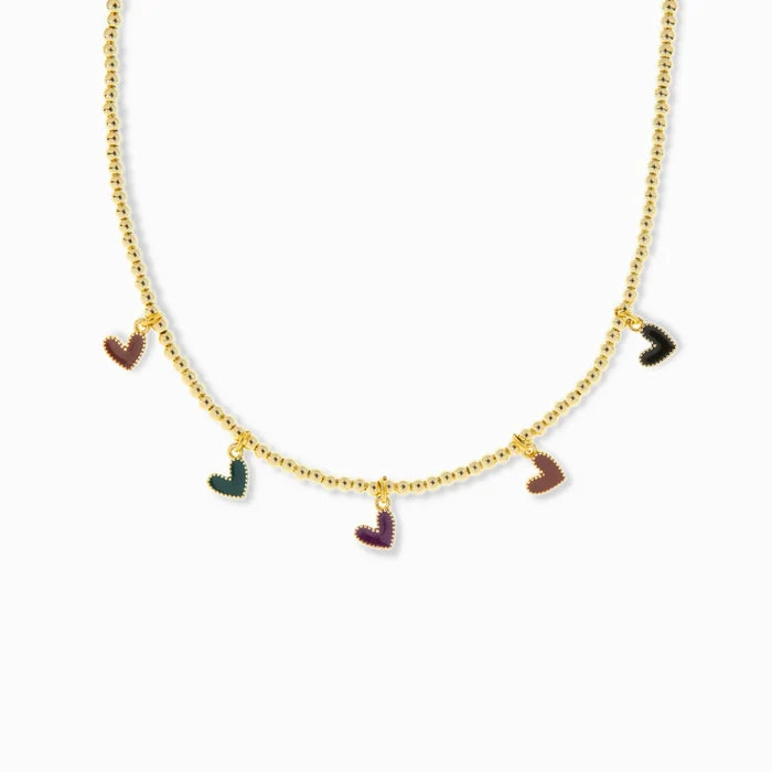 Enamel Heart Collar Necklace - Madison's Niche