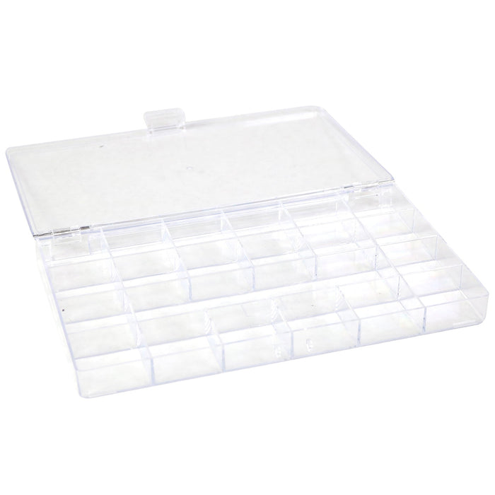 Everything Mary 21-Compartment Storage Box – Clear Organizer for Small Craft Supplies