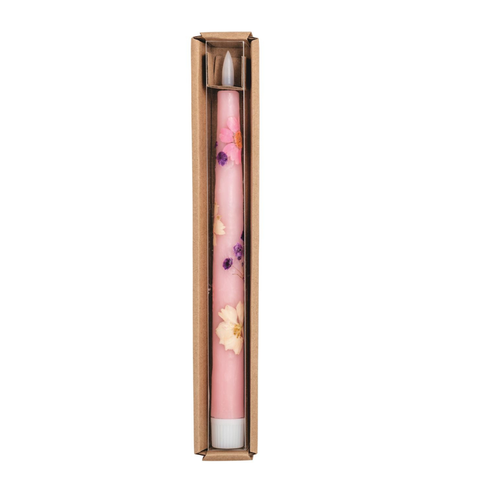 Flower Flameless Taper Candle - Madison's Niche