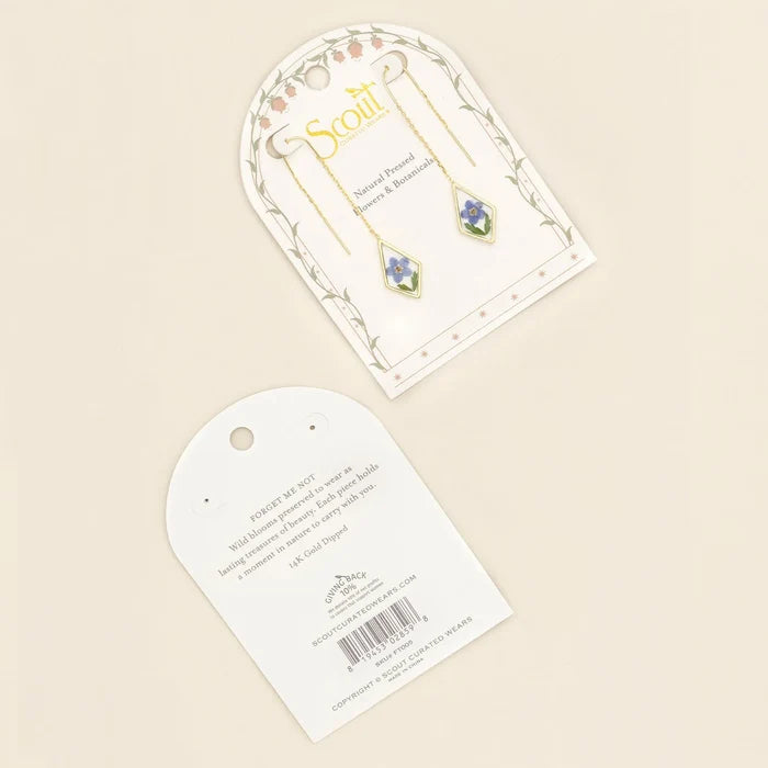 Flower Thread Earring in Blue - Madison's Niche