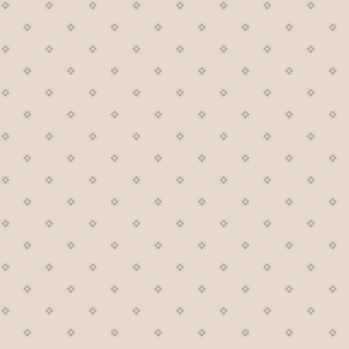Geo Tan Meadow Blush 43"/44" Cotton Fabric Per Yard