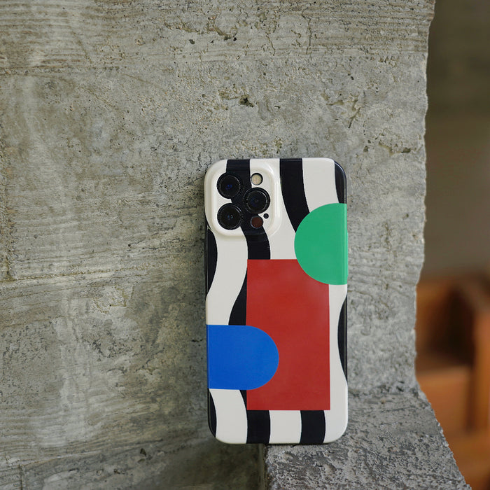 Front view of Good Day Case. Motivational typography motif on a flexible and resilient silicone frame.