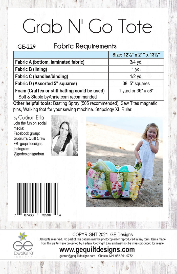Grab N' Go Tote Pattern 229