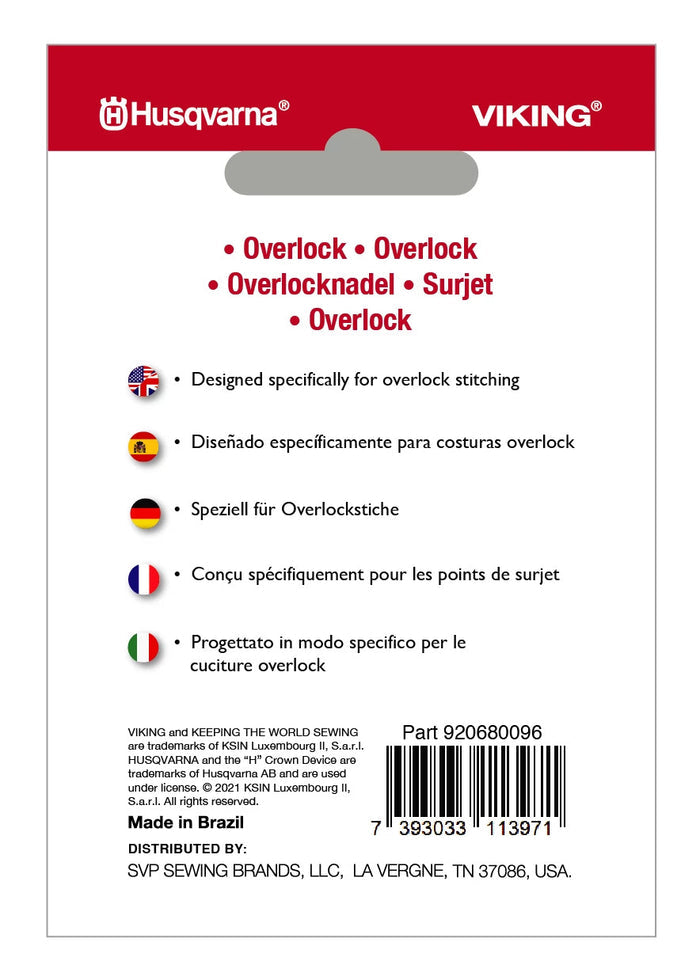 HUSQVARNA® VIKING® Overlock Needles Size 80/12 5-Pack -- Product Image