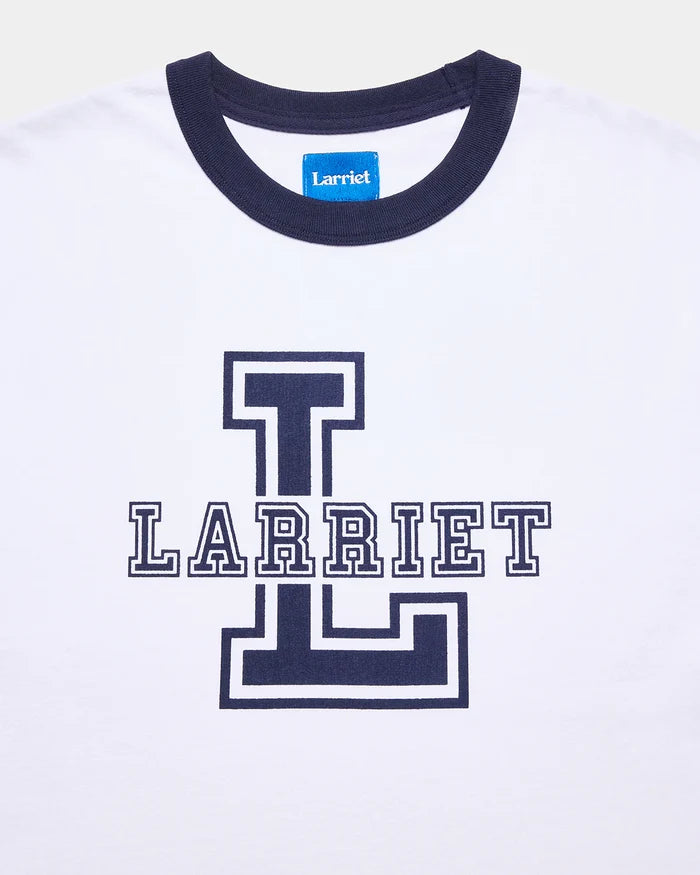 Navy Tee - White