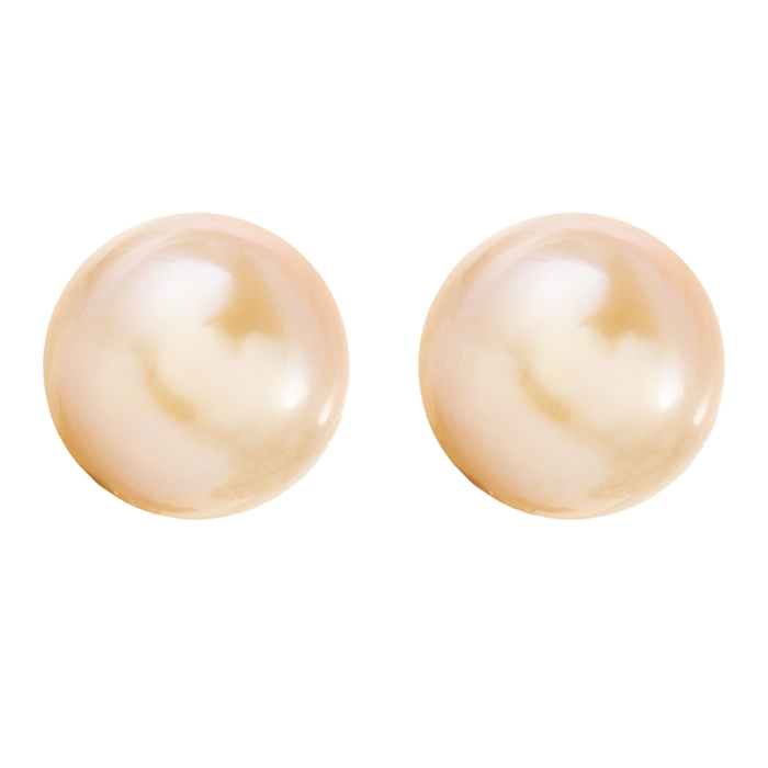 Pick A Pearl Double Peach Freshwater Pearl on a white background