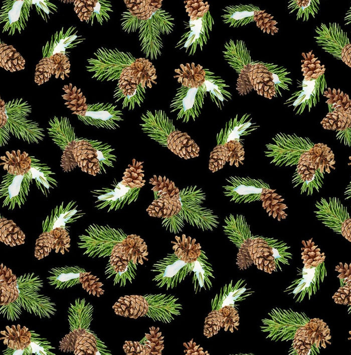 Pinecone Toss on Black