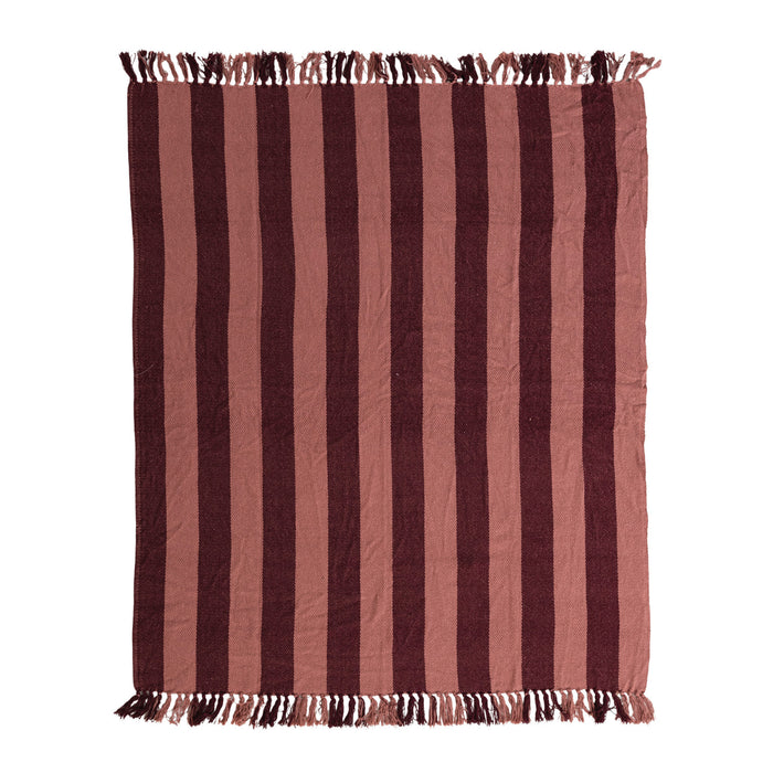 Pink Striped Throw