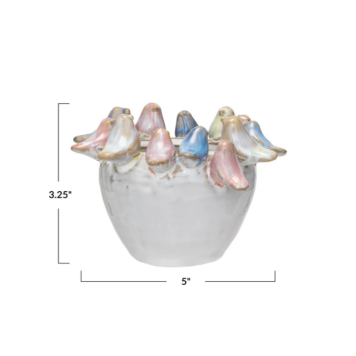 Planter with Bird Rim - Madison's Niche