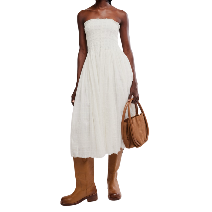 Raven Solid Maxi in Ivory - Madison's Niche