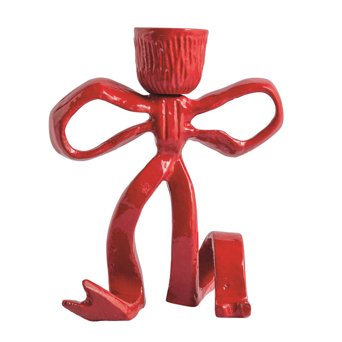 Red Bow Taper Holder