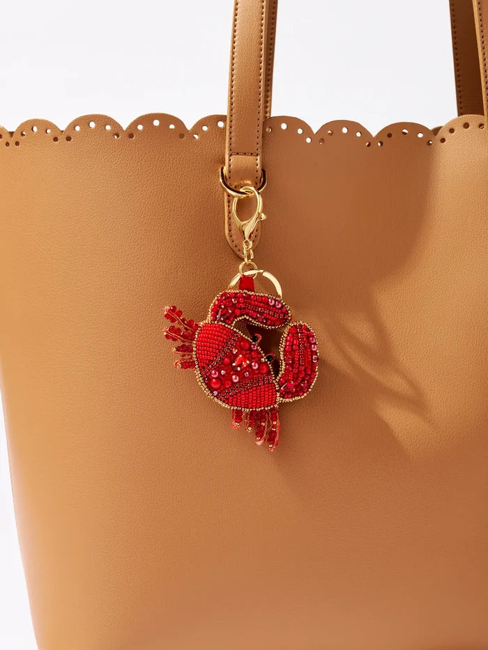 Red Crab Beaded Key Ring - Madison's Niche