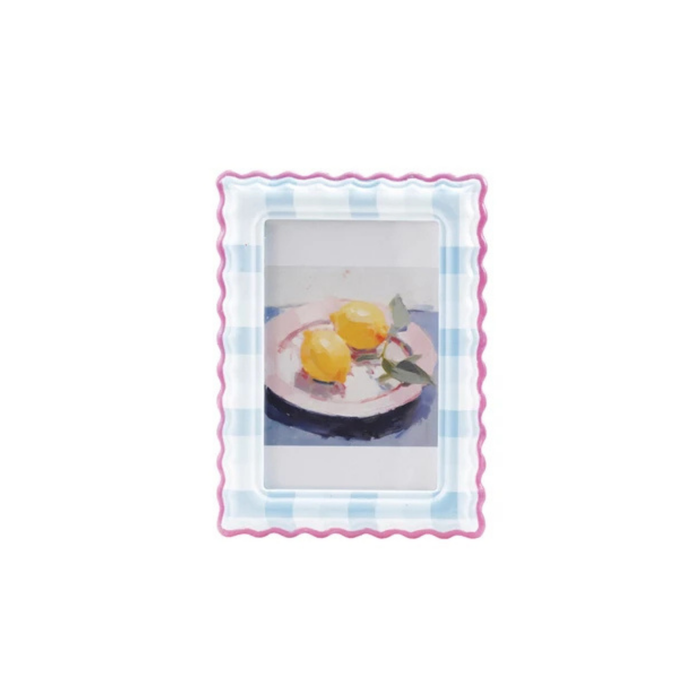 Scalloped Plaid 4X6 Frame - Madison's Niche