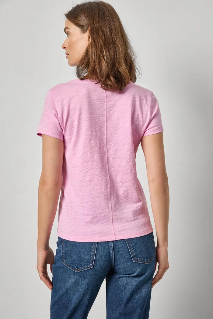 Short Sleeve Back Seam V-Neck - Madison's Niche