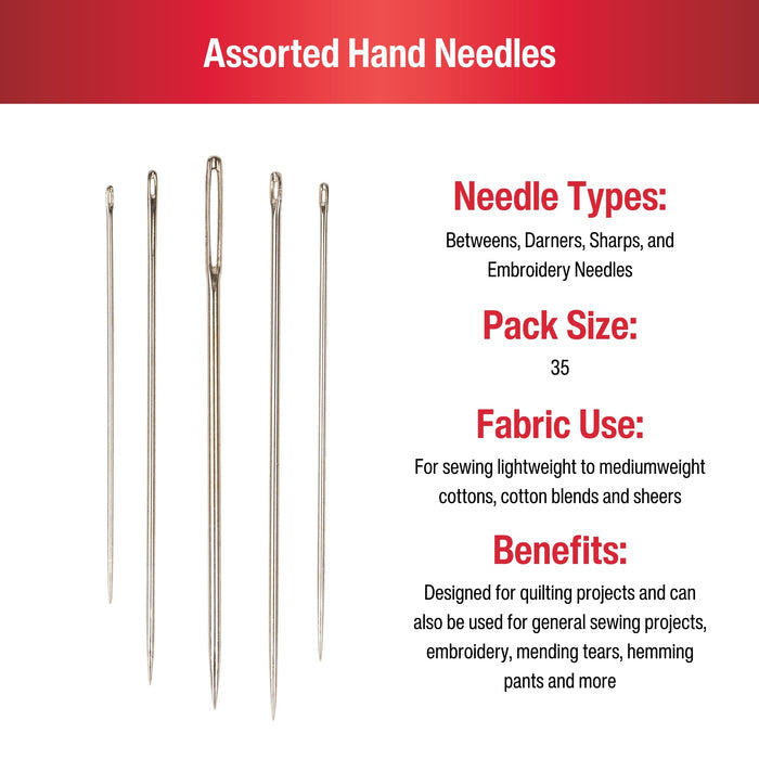 SINGER® Assorted Quilting Hand Needles 35-Pack