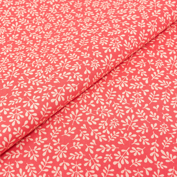 SINGER® Fabric, 100% Cotton, 44 Inch Wide, Pink Leaves, Cut by the Yard