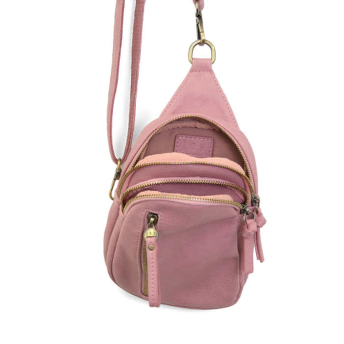 Skyler Sling Bag in Raspberry - Madison's Niche