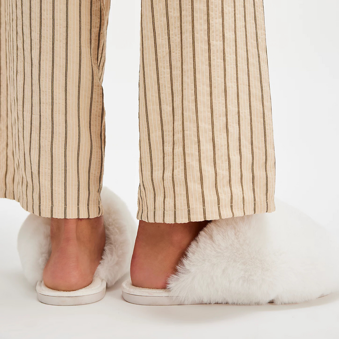 Snowball Slippers in Snow Faux Fur - Madison's Niche