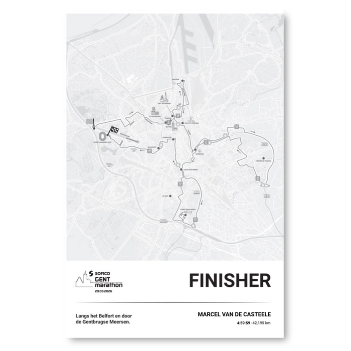 Sofico Gent Marathon - Poster finisher marathon - 40 x 60 cm