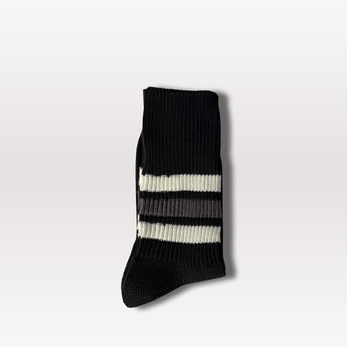 Sport Stripe Knitted Socks - Black