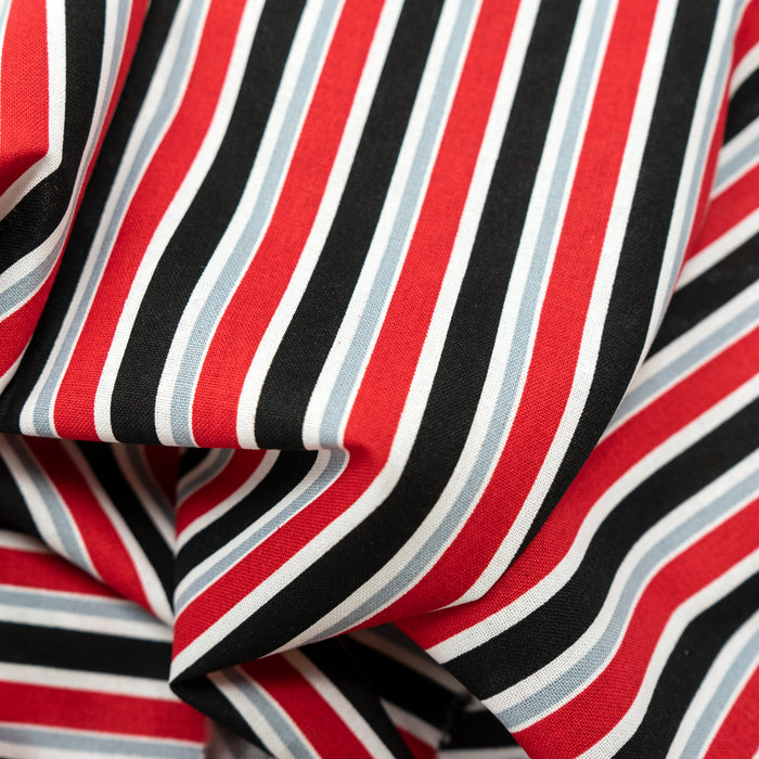 Stitch & Sparkle 100% Cotton, 44" Wide, DIY Project Quilt and Craft Fabric for Sewing, Cut by the Yard, Sailor Stripes