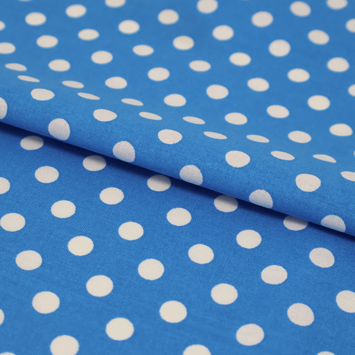 Stitch & Sparkle 100% Cotton, 44" Wide, DIY Project Quilt and Craft Fabric for Sewing, Cut by the Yard, Big Dots Lagoon