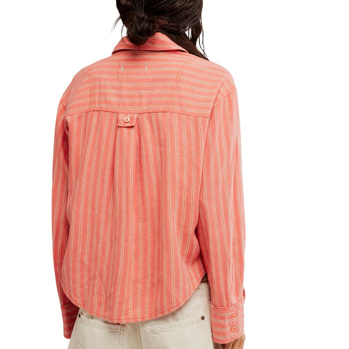 Striped Linen Laurel in Cinnamon - Madison's Niche