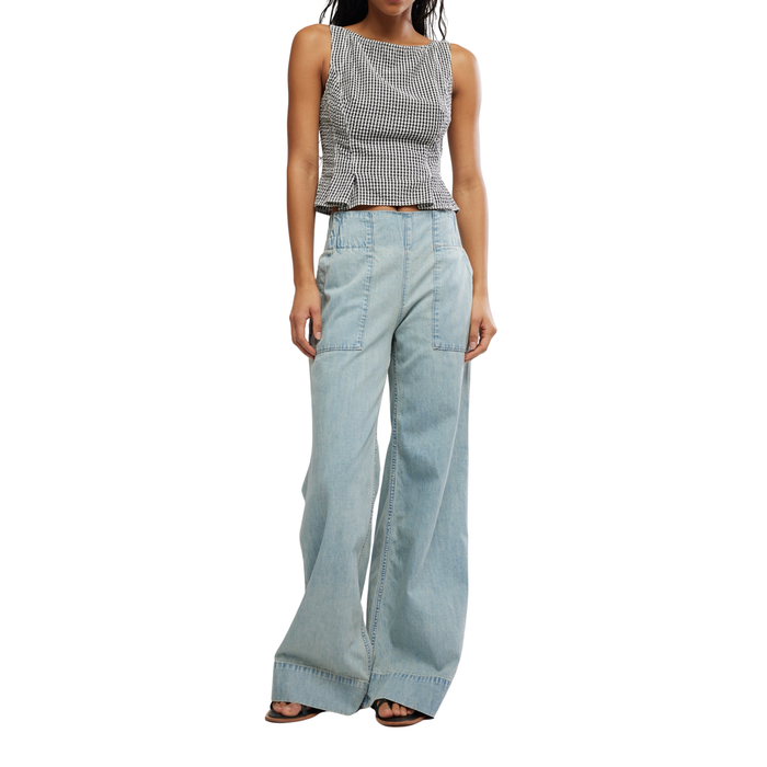 Sunfaded Top in Black and White - Madison's Niche