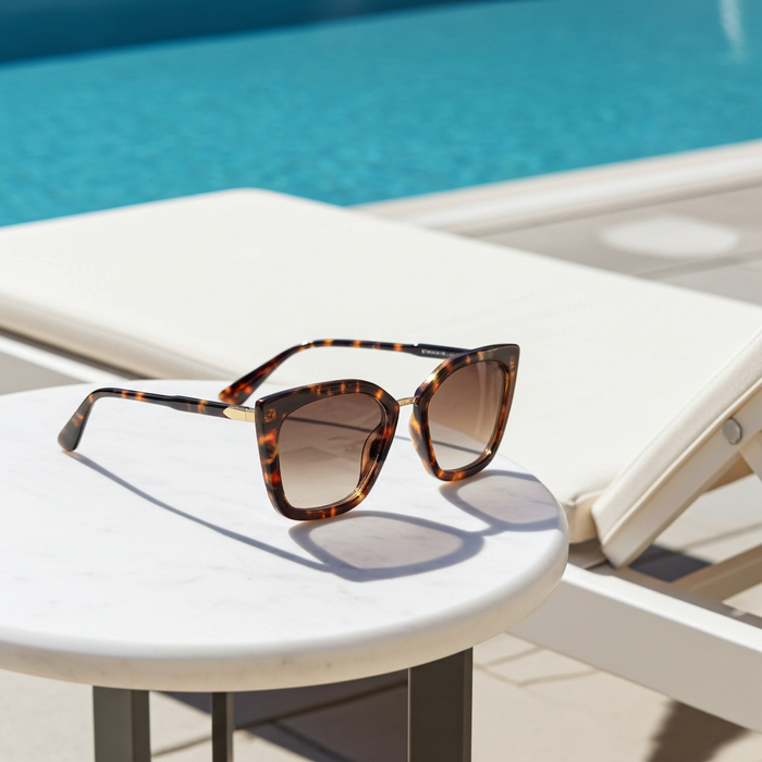 Toni Cat Eye Sunglasses in Brown