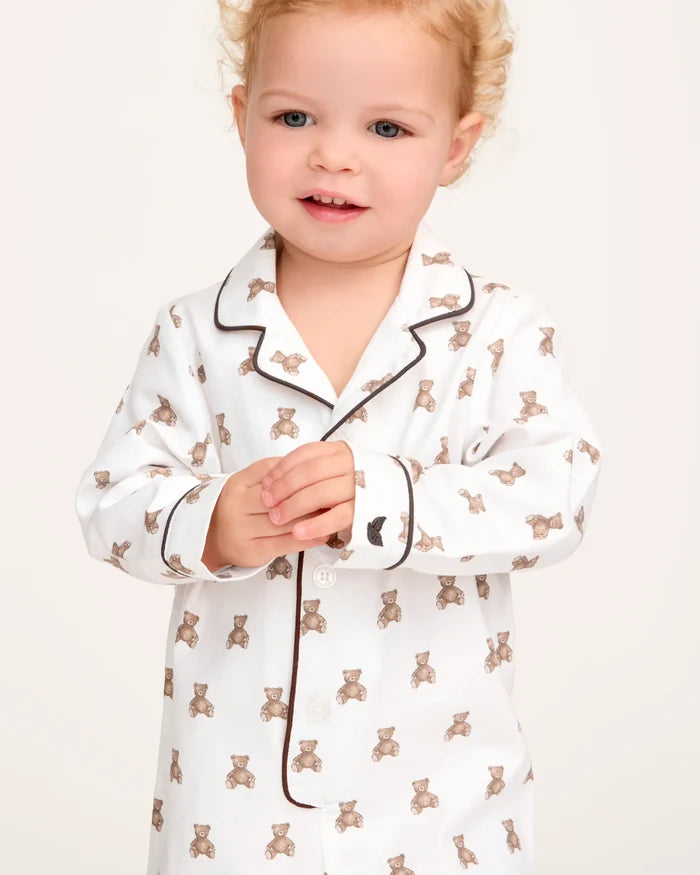 Twill Romper in Teddy Tales - Madison's Niche