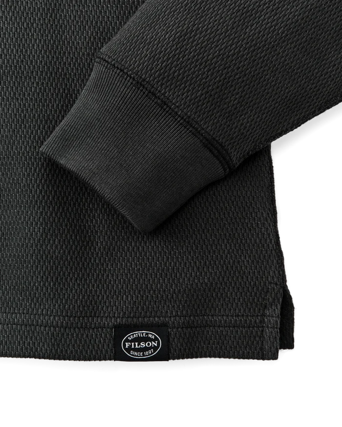 Waffle Knit Crew - Faded Black