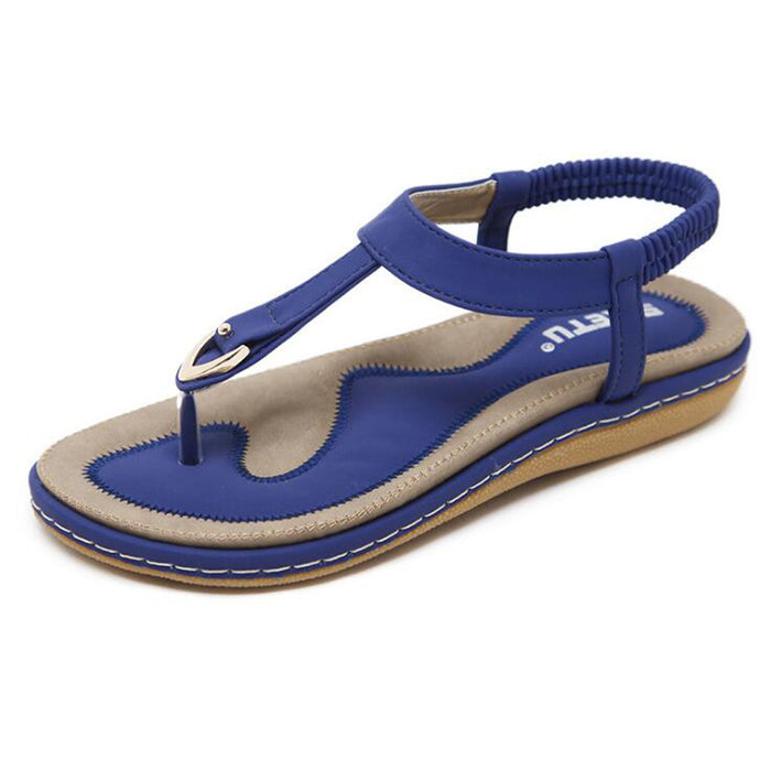 Women's Bohemia Flip Flops Summer Beach T-Strap Flat Sandals Comfort Walking Shoes