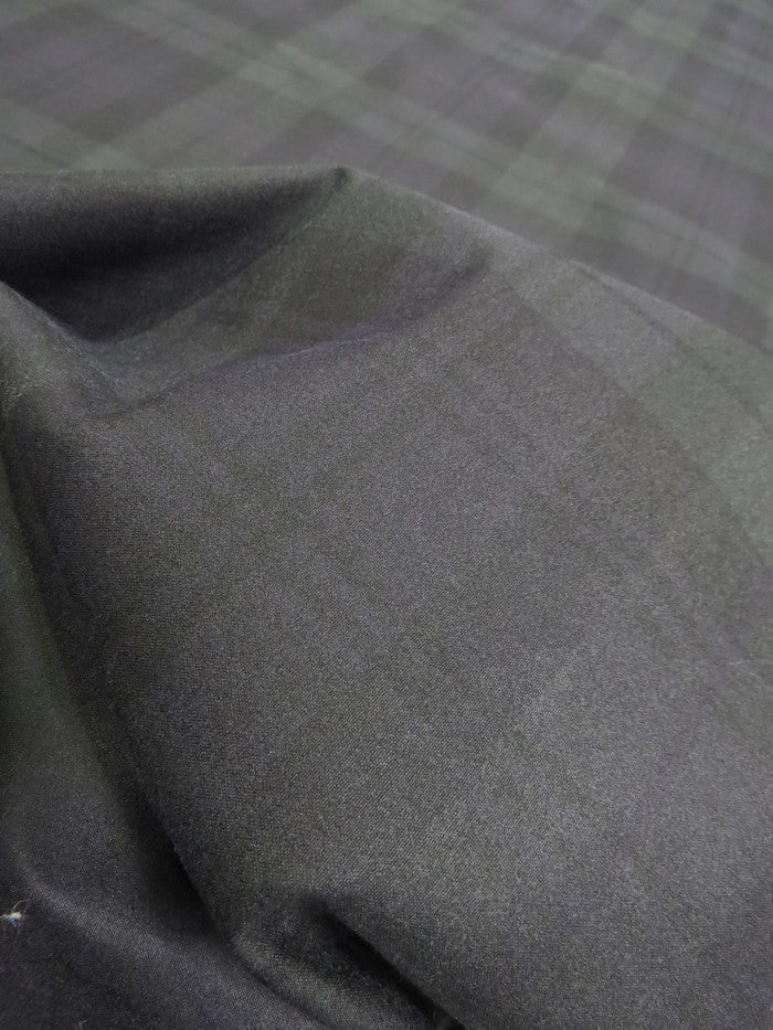 100% Waxed Cotton Tartan Plaid Canvas Fabric - Blackwatch