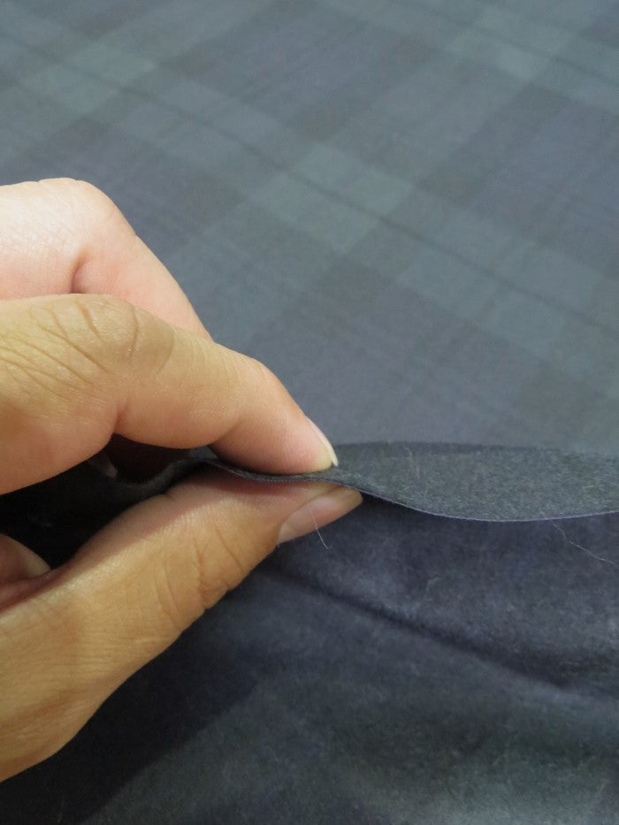 100% Waxed Cotton Tartan Plaid Canvas Fabric - Blackwatch