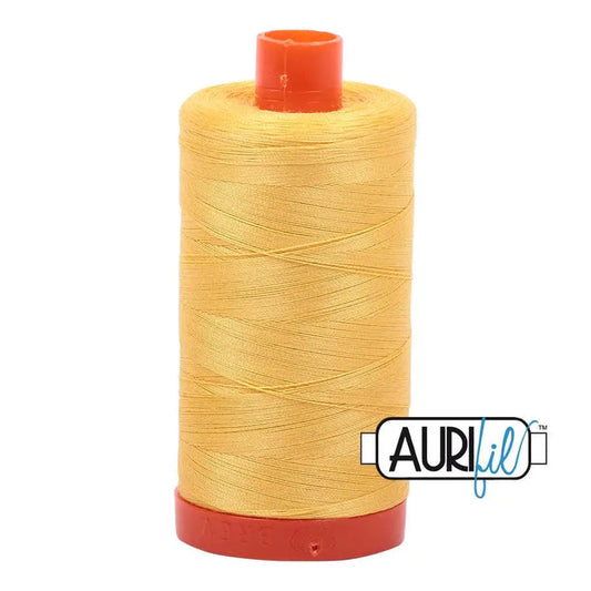 1135 Pale Yellow Aurifil Cotton 50wt Large Spool||color:1135 Pale Yellow
