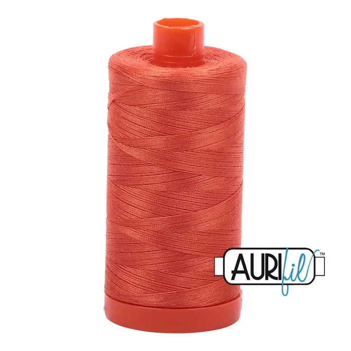 1154 Dusty Orange Aurifil Cotton 50wt Large Spool||color:1154 Dusty Orange