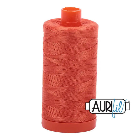 1154 Dusty Orange Aurifil Cotton 50wt Large Spool||color:1154 Dusty Orange